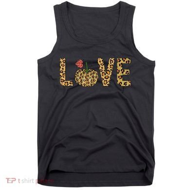 Love Leopard Pumpkin Autumn Design Tank Top
