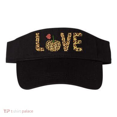 Love Leopard Pumpkin Autumn Design Visor