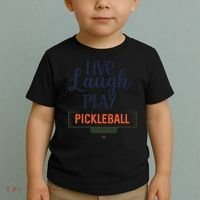 Live Laugh Play Pickleball Gift For Pickleball Fan Sport Toddler T-Shirt thumb 2