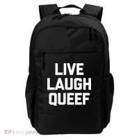 Live Laugh Queef Funny Saying Sarcastic Novelty Cool Cute Backpack thumb 0