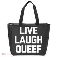 Live Laugh Queef Funny Saying Sarcastic Novelty Cool Cute Tote Bag thumb 0