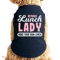 Lunch Lady Retired - Make your own Lunch Cafeteria Doggie Tank thumb 0