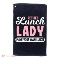 Lunch Lady Retired - Make your own Lunch Cafeteria Golf Towel thumb 0