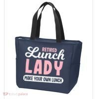 Lunch Lady Retired - Make your own Lunch Cafeteria Tote Bag thumb 3