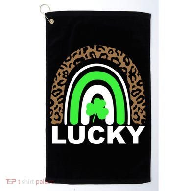 Lucky Leopard Rainbow Golf Towel