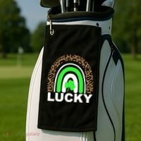 Lucky Leopard Rainbow Golf Towel thumb 2