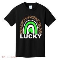 Lucky Leopard Rainbow Kids T-Shirt thumb 0