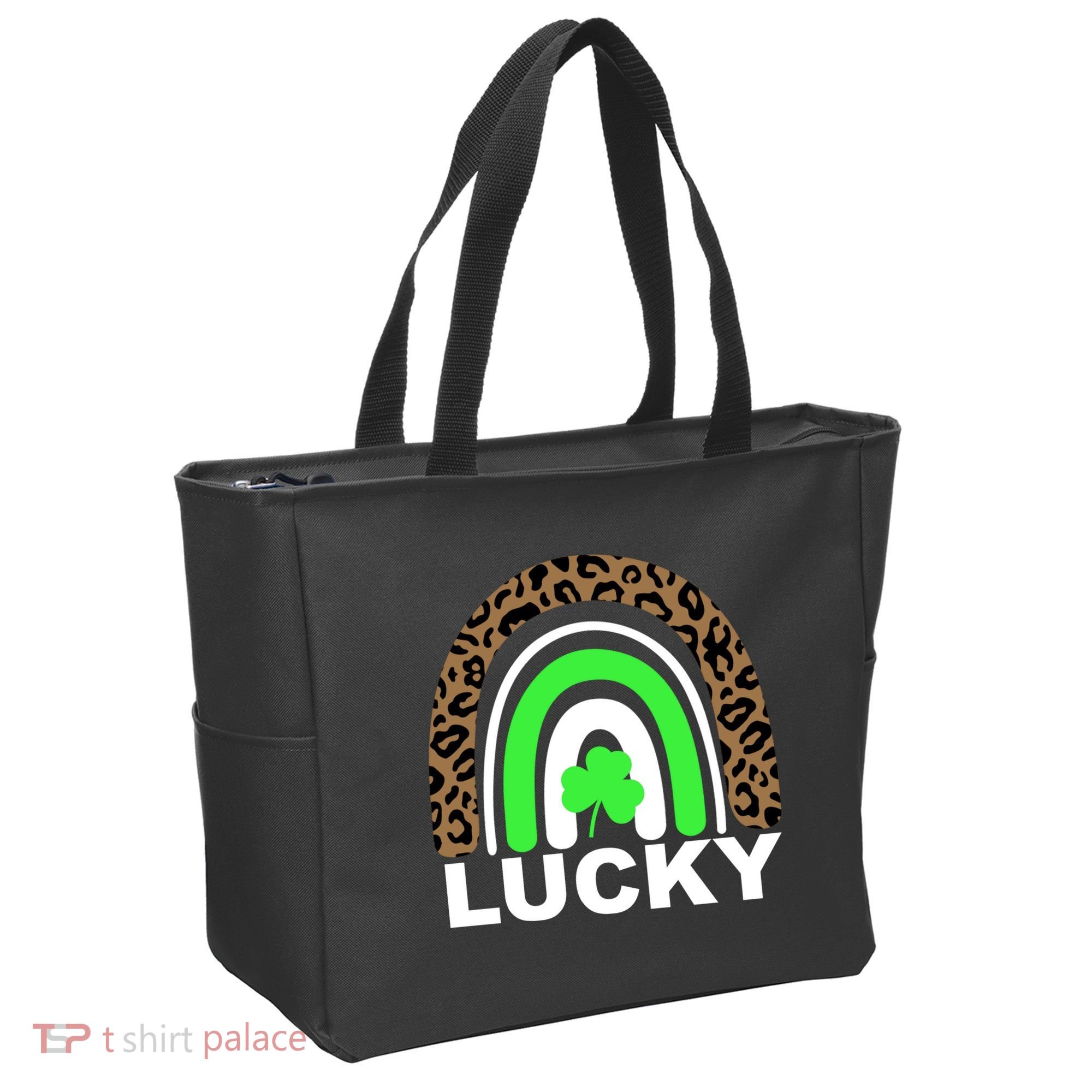 Lucky Leopard Rainbow Tote Bag