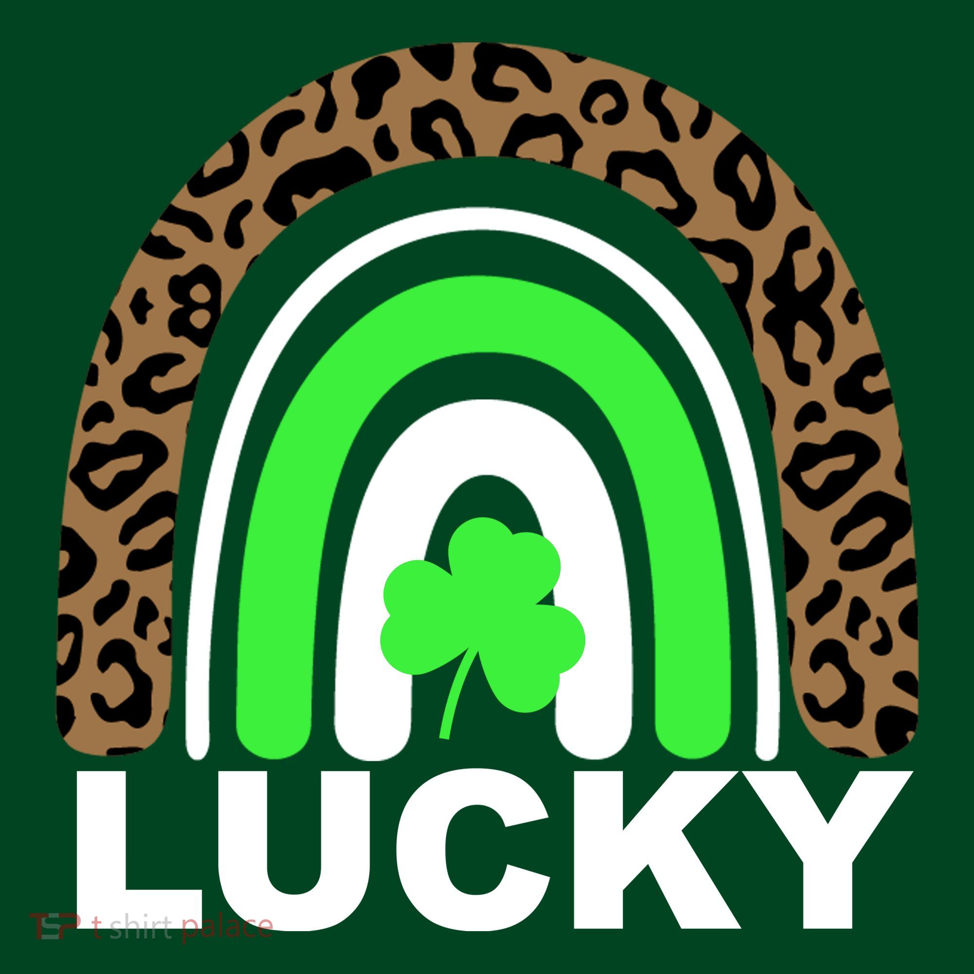 Lucky Leopard Rainbow Button