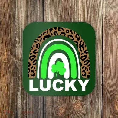 Lucky Leopard Rainbow Coaster