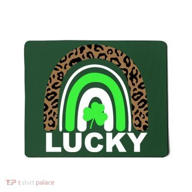 Lucky Leopard Rainbow Mousepad