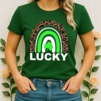 Lucky Leopard Rainbow Women's T-Shirt thumb 2