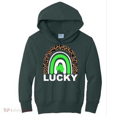 Lucky Leopard Rainbow Kids Hoodie