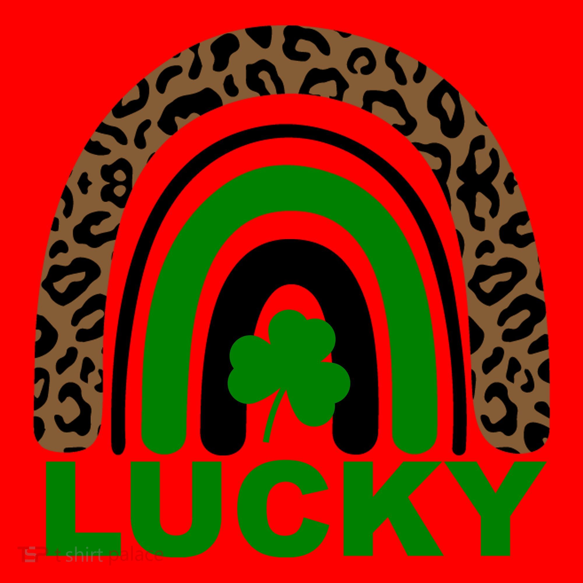 Lucky Leopard Rainbow Santa Hat