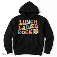 Lunch Ladies Rock! Retro Lunch Ladies Squad Cafeteria Crew Hoodie thumb 0
