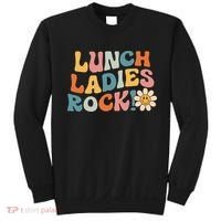 Lunch Ladies Rock! Retro Lunch Ladies Squad Cafeteria Crew Sweatshirt thumb 0
