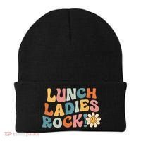 Lunch Ladies Rock! Retro Lunch Ladies Squad Cafeteria Crew Beanie thumb 0