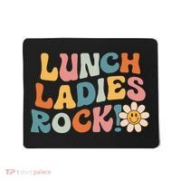 Lunch Ladies Rock! Retro Lunch Ladies Squad Cafeteria Crew Mousepad thumb 0