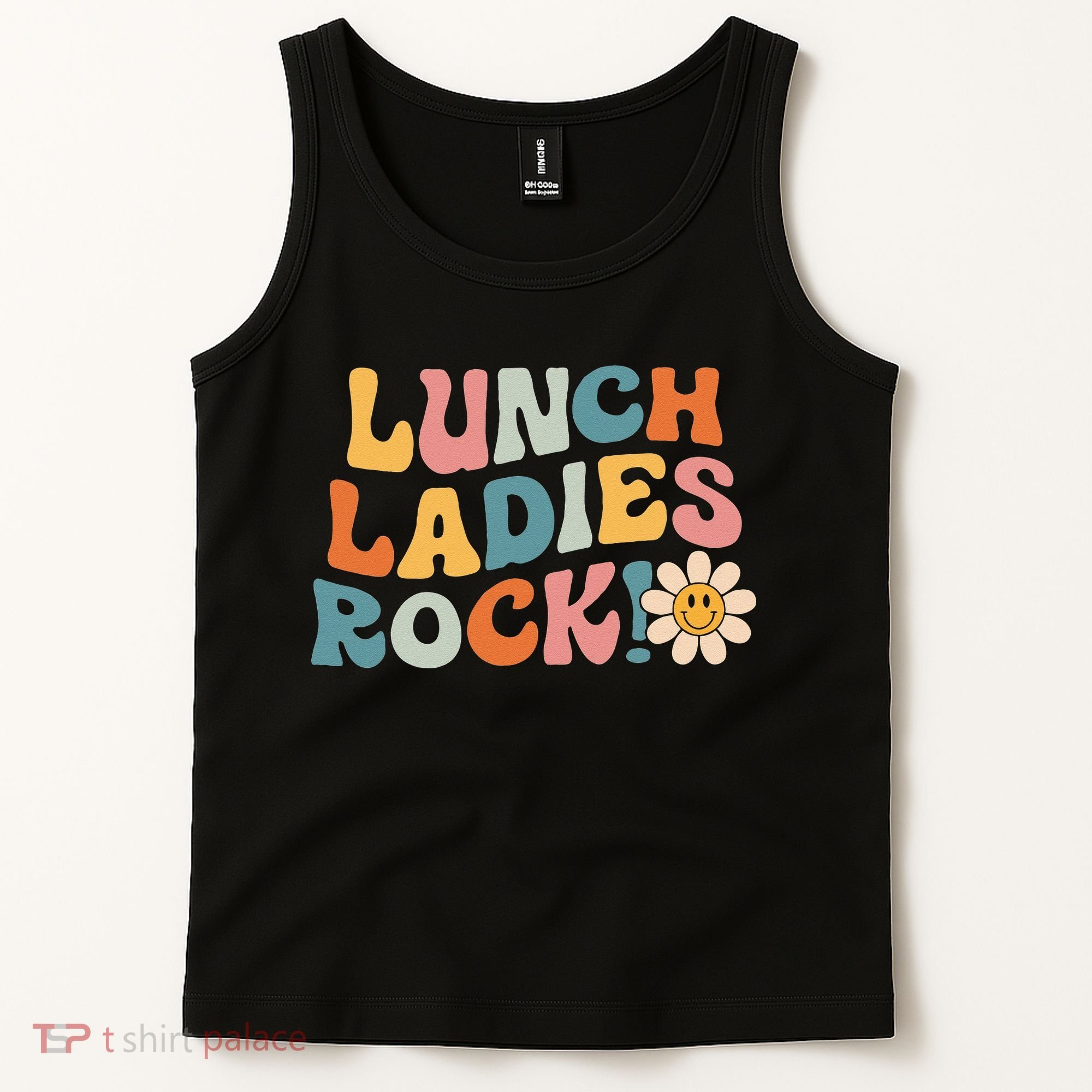 Lunch Ladies Rock! Retro Lunch Ladies Squad Cafeteria Crew Tank Top