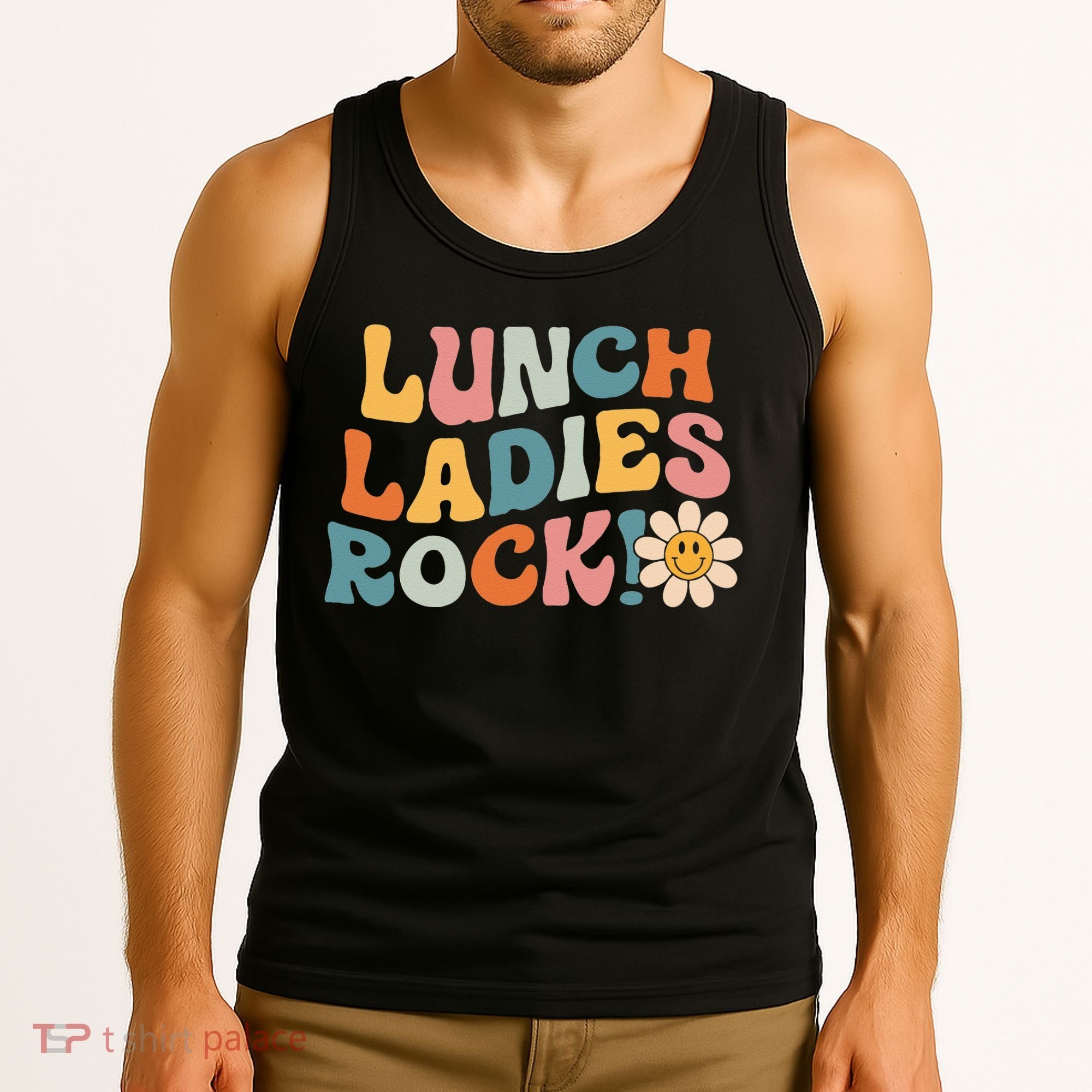 Lunch Ladies Rock! Retro Lunch Ladies Squad Cafeteria Crew Tank Top