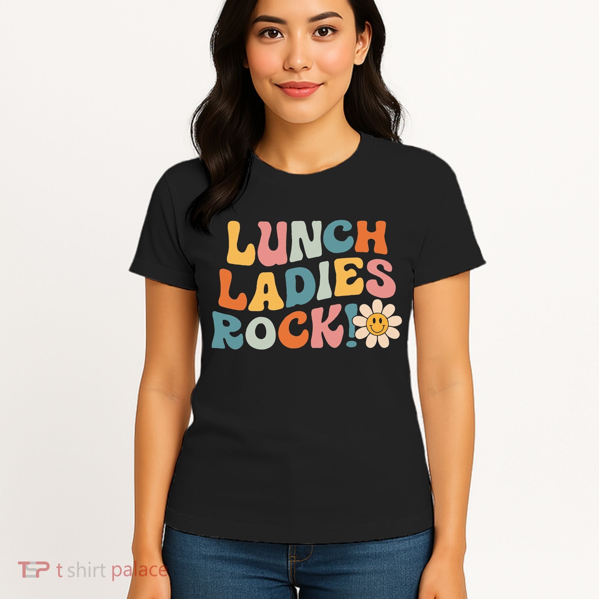 Lunch Ladies Rock! Retro Lunch Ladies Squad Cafeteria Crew Women's T-Shirt