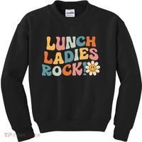 Lunch Ladies Rock! Retro Lunch Ladies Squad Cafeteria Crew Kids Sweatshirt thumb 0