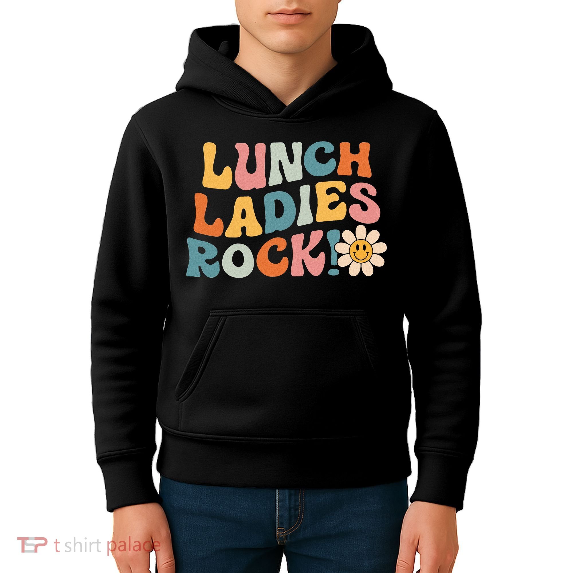 Lunch Ladies Rock! Retro Lunch Ladies Squad Cafeteria Crew Kids Hoodie