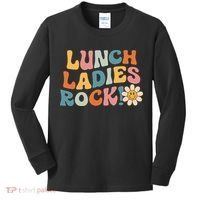 Lunch Ladies Rock! Retro Lunch Ladies Squad Cafeteria Crew Kids Long Sleeve Shirt thumb 0