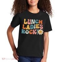 Lunch Ladies Rock! Retro Lunch Ladies Squad Cafeteria Crew Kids T-Shirt thumb 2