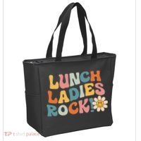 Lunch Ladies Rock! Retro Lunch Ladies Squad Cafeteria Crew Tote Bag thumb 2