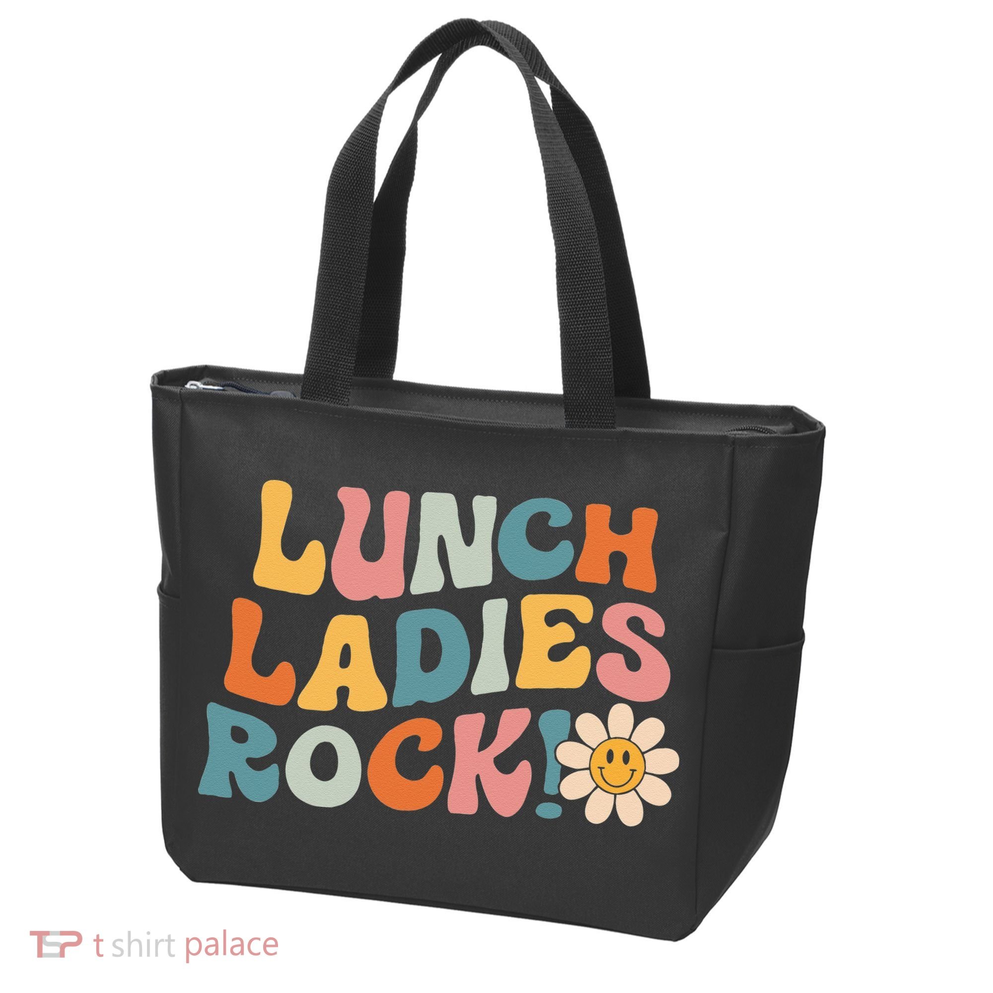 Lunch Ladies Rock! Retro Lunch Ladies Squad Cafeteria Crew Tote Bag