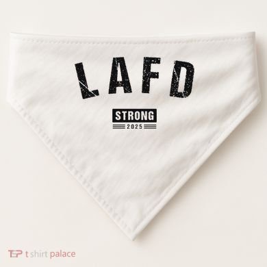 Lafd La Strong Support USA-Made Doggie Bandana