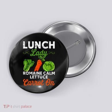 Lunch Lady Squad Cafeteria Worker Dinner Lady Cooking Button
