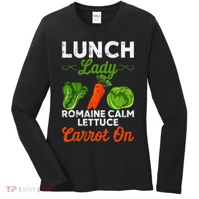 Lunch Lady Squad Cafeteria Worker Dinner Lady Cooking Women's Long Sleeve Shirt
