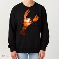 Lobster Lovers Silhouette Earth Day And Ocean Week Meaningful Gift Women's Sweatshirt thumb 0