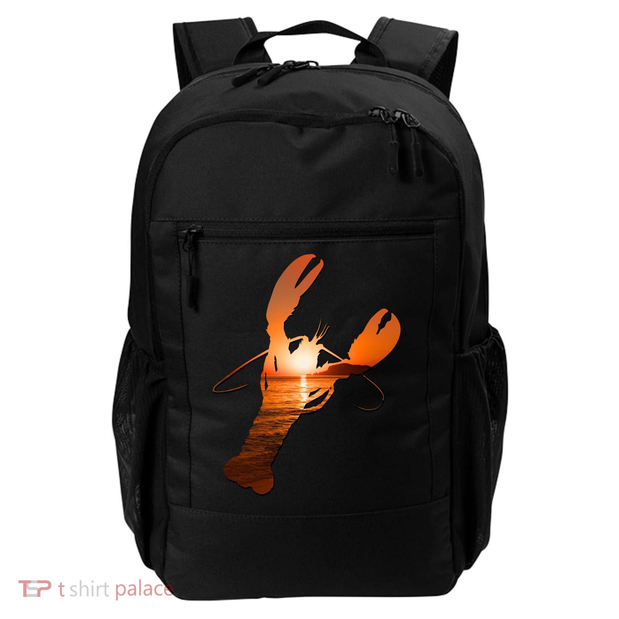 Lobster Lovers Silhouette Earth Day And Ocean Week Meaningful Gift Backpack