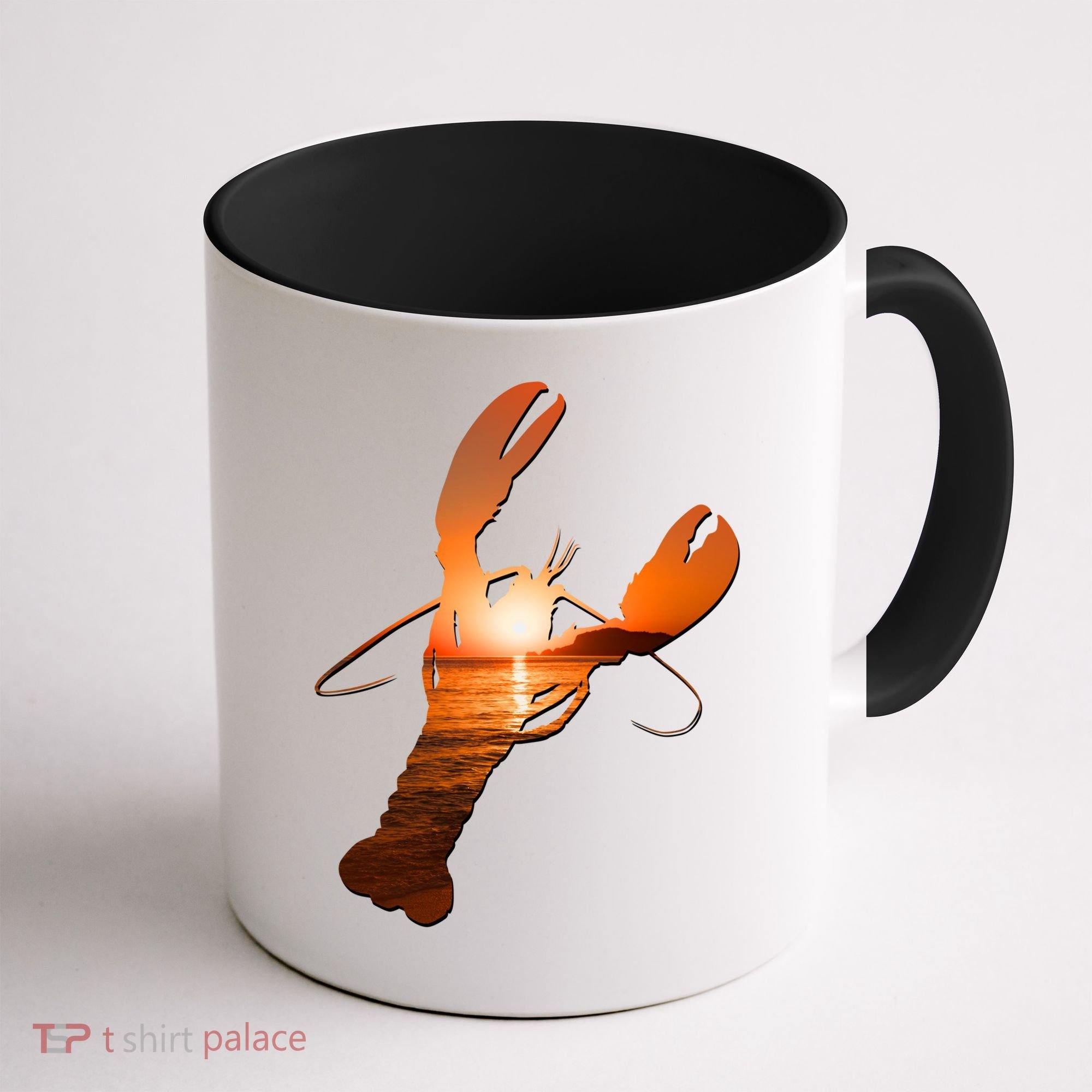 Lobster Lovers Silhouette Earth Day And Ocean Week Meaningful Gift Coffee Mug