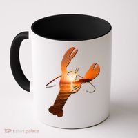 Lobster Lovers Silhouette Earth Day And Ocean Week Meaningful Gift Coffee Mug thumb 0
