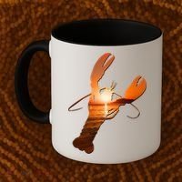 Lobster Lovers Silhouette Earth Day And Ocean Week Meaningful Gift Coffee Mug thumb 2