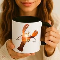 Lobster Lovers Silhouette Earth Day And Ocean Week Meaningful Gift Coffee Mug thumb 3
