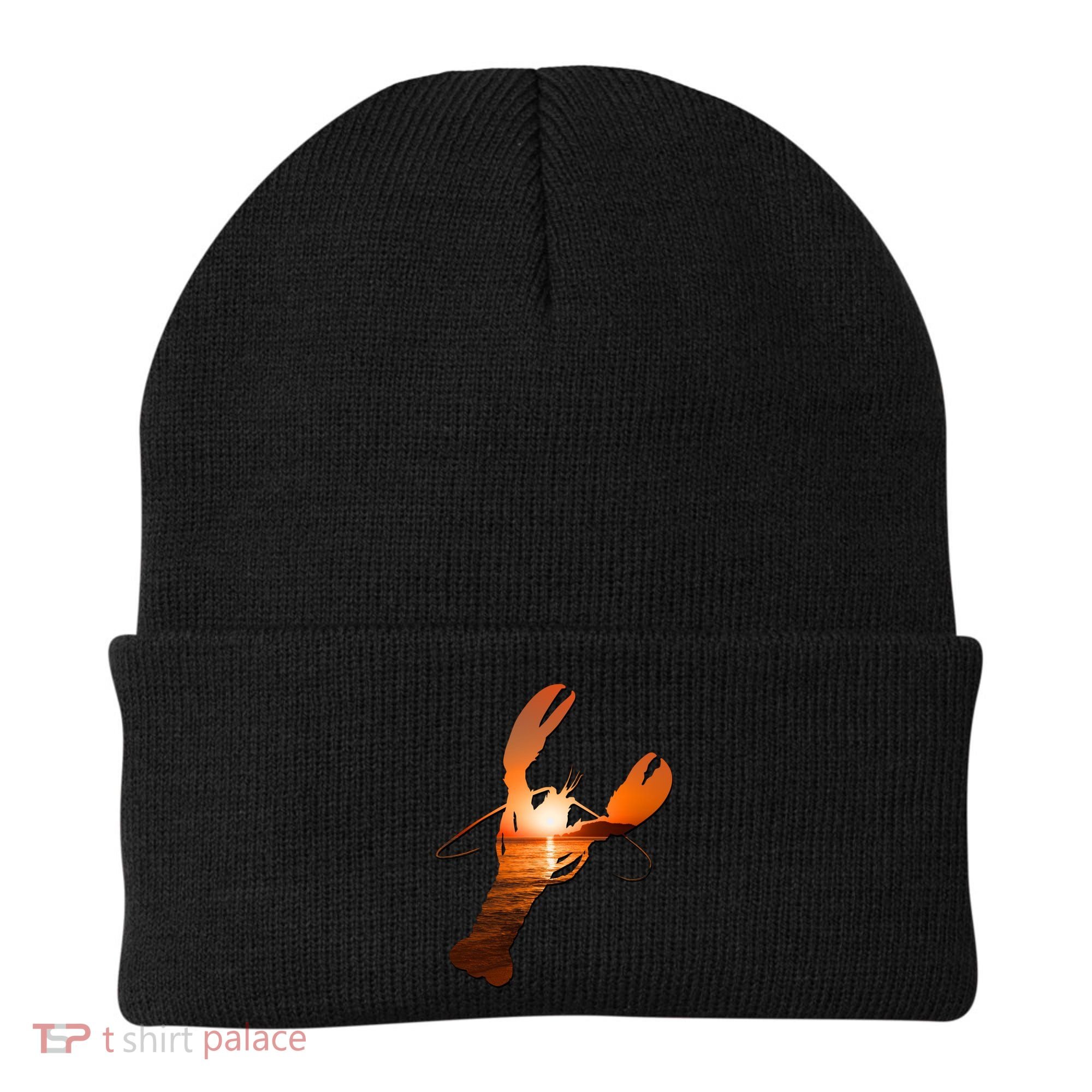 Lobster Lovers Silhouette Earth Day And Ocean Week Meaningful Gift Beanie