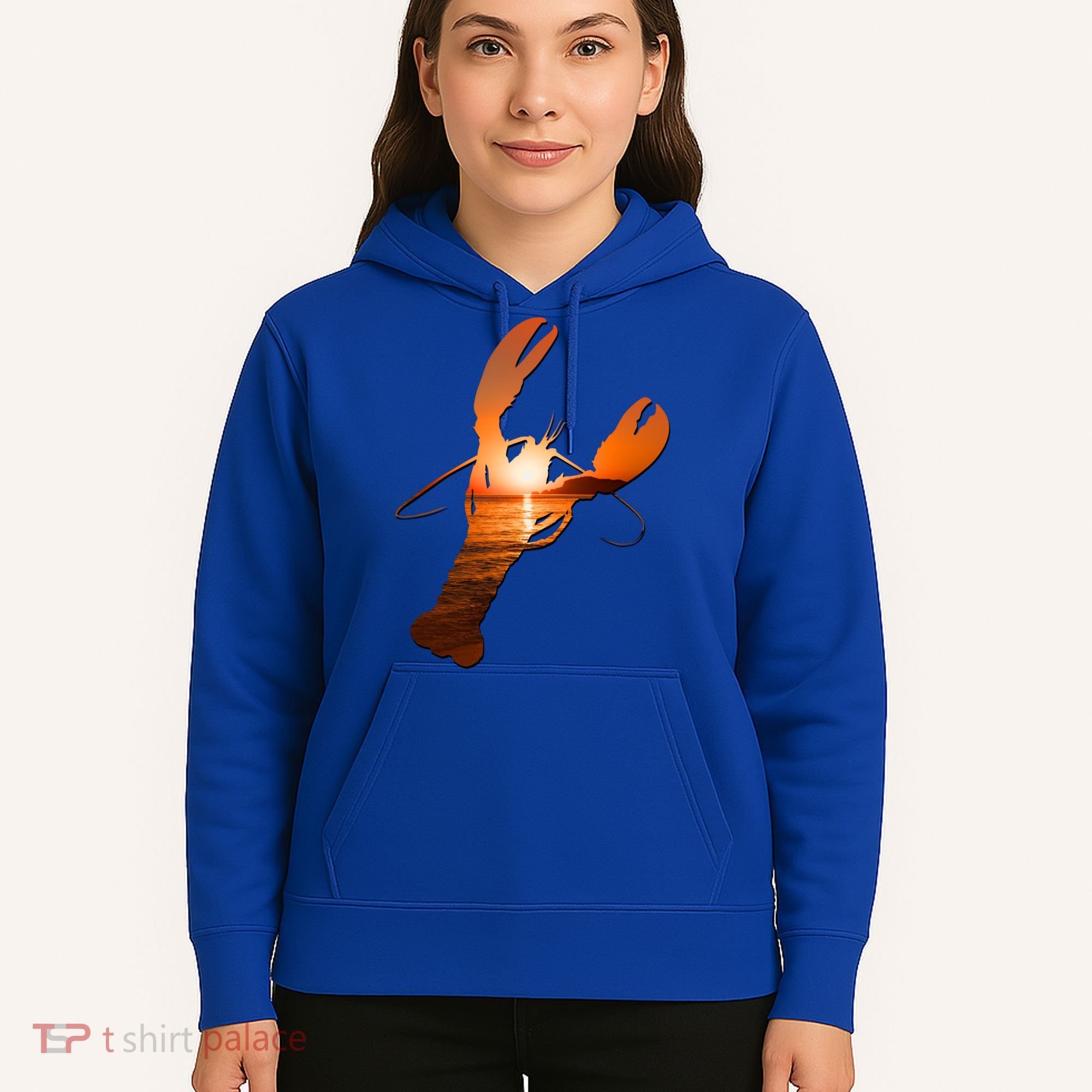 Lobster Lovers Silhouette Earth Day And Ocean Week Meaningful Gift Hoodie