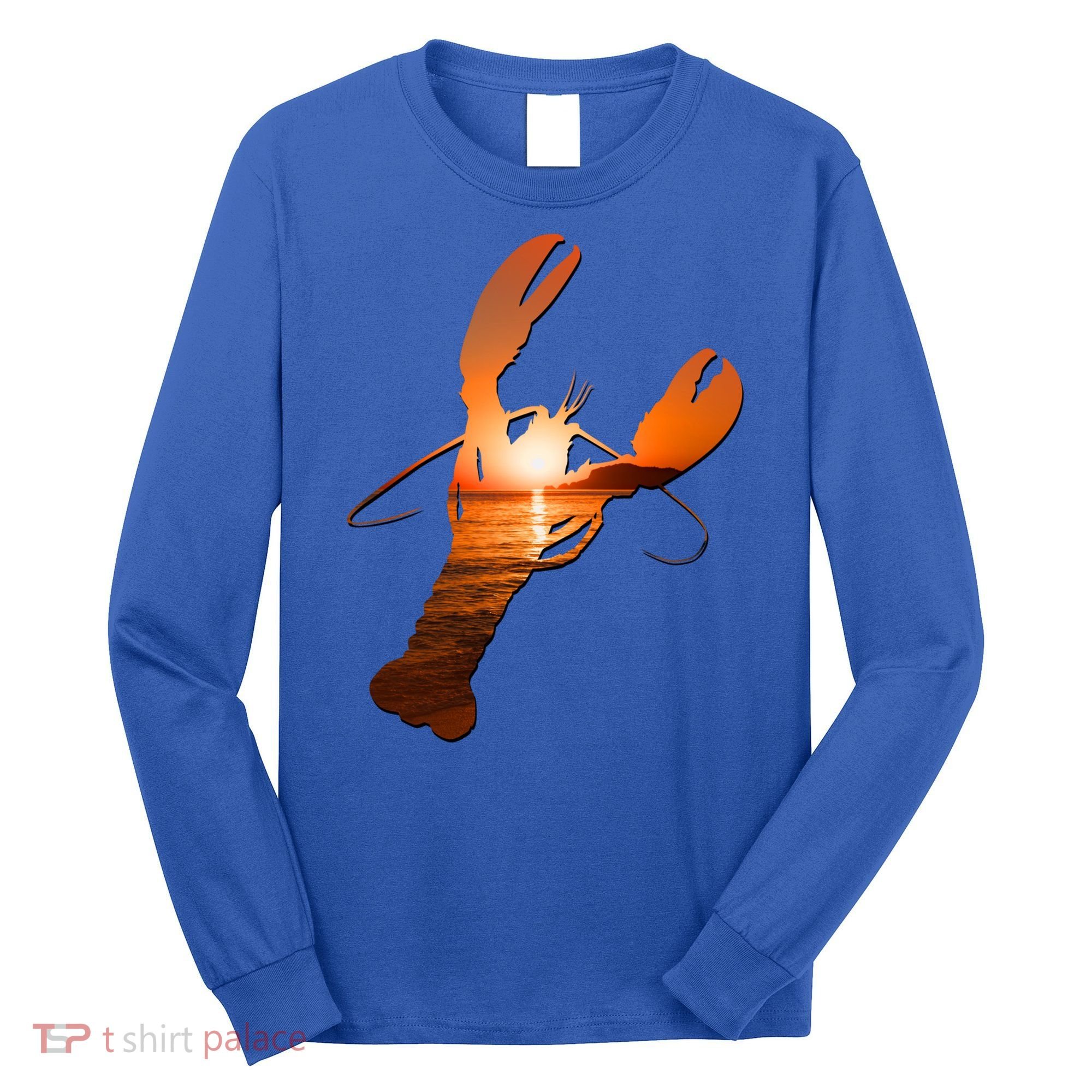 Lobster Lovers Silhouette Earth Day And Ocean Week Meaningful Gift Long Sleeve Shirt