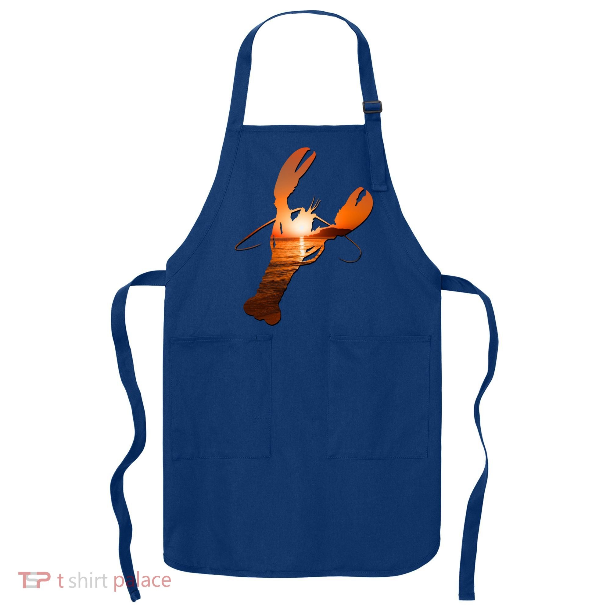 Lobster Lovers Silhouette Earth Day And Ocean Week Meaningful Gift Apron