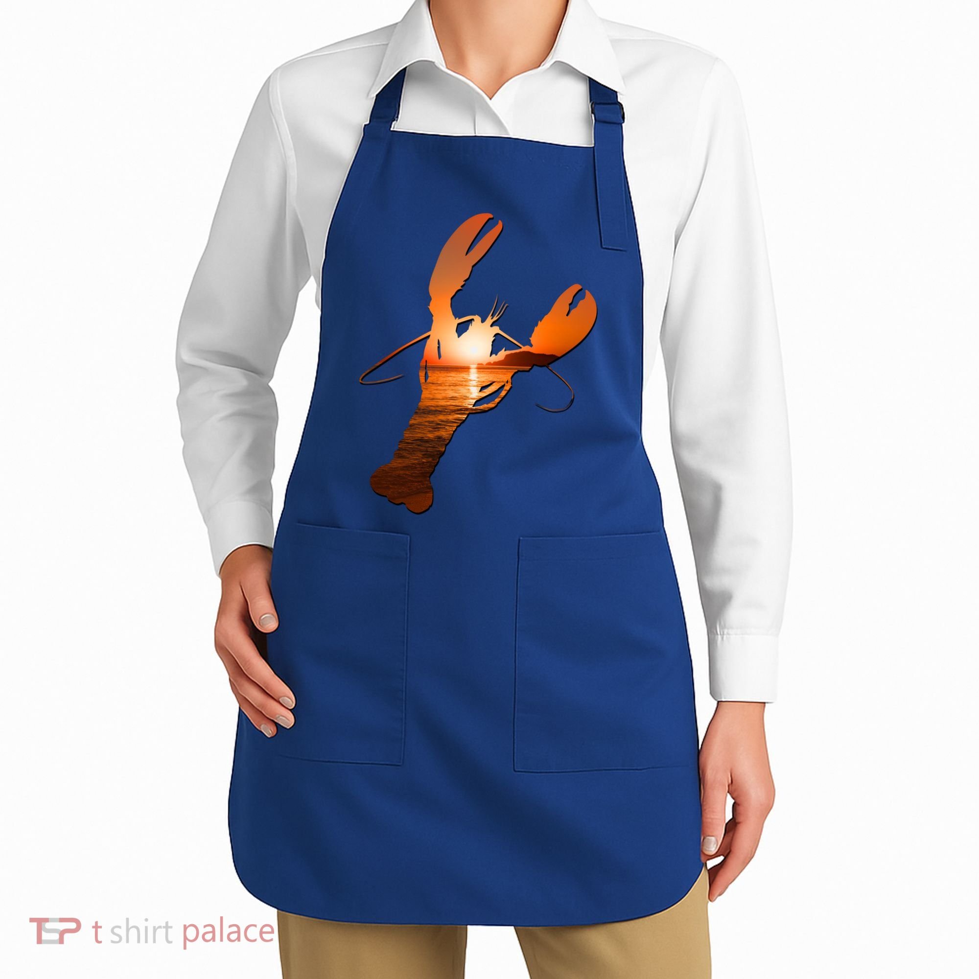 Lobster Lovers Silhouette Earth Day And Ocean Week Meaningful Gift Apron