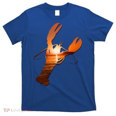 Lobster Lovers Silhouette Earth Day And Ocean Week Meaningful Gift T-Shirt
