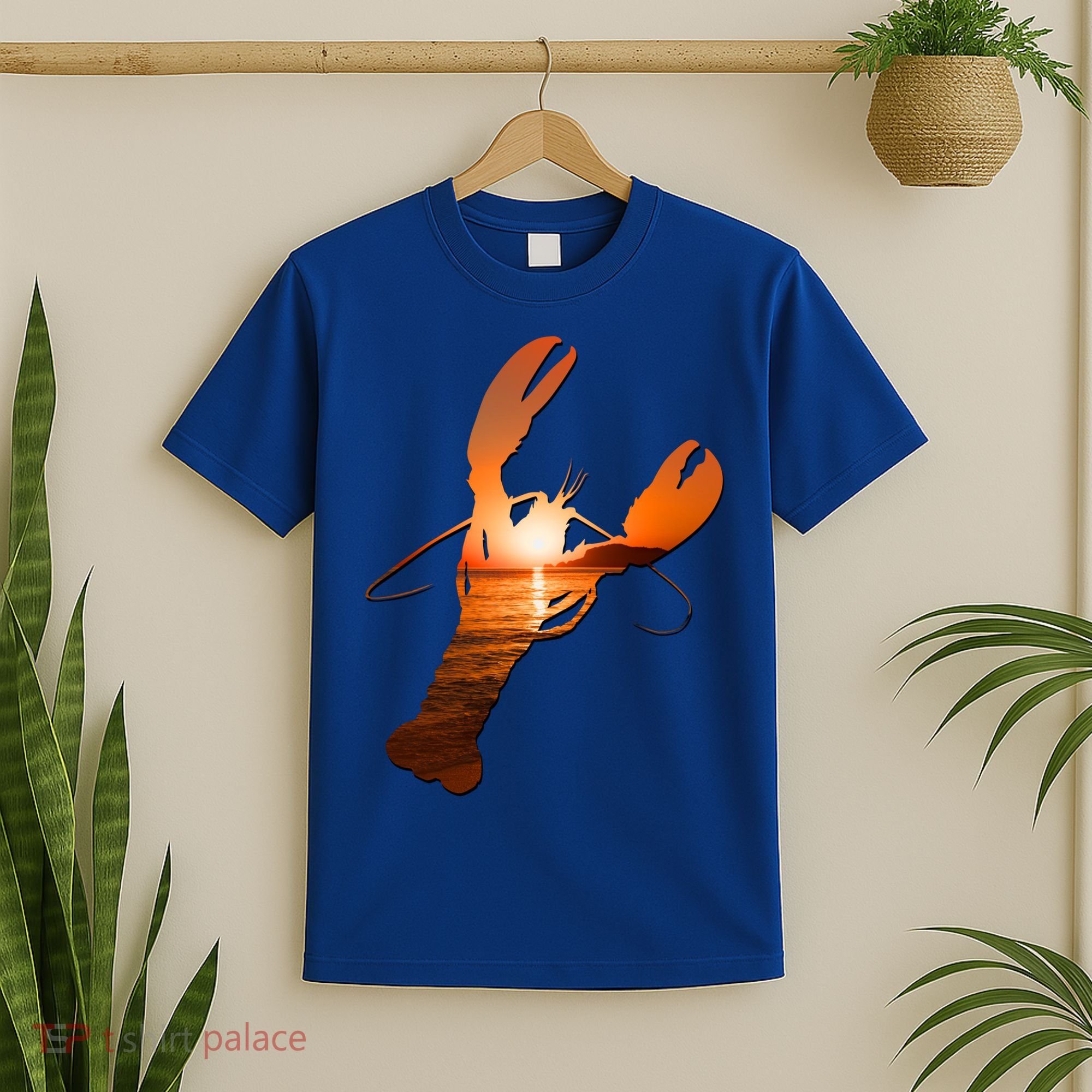 Lobster Lovers Silhouette Earth Day And Ocean Week Meaningful Gift T-Shirt