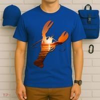 Lobster Lovers Silhouette Earth Day And Ocean Week Meaningful Gift T-Shirt thumb 6