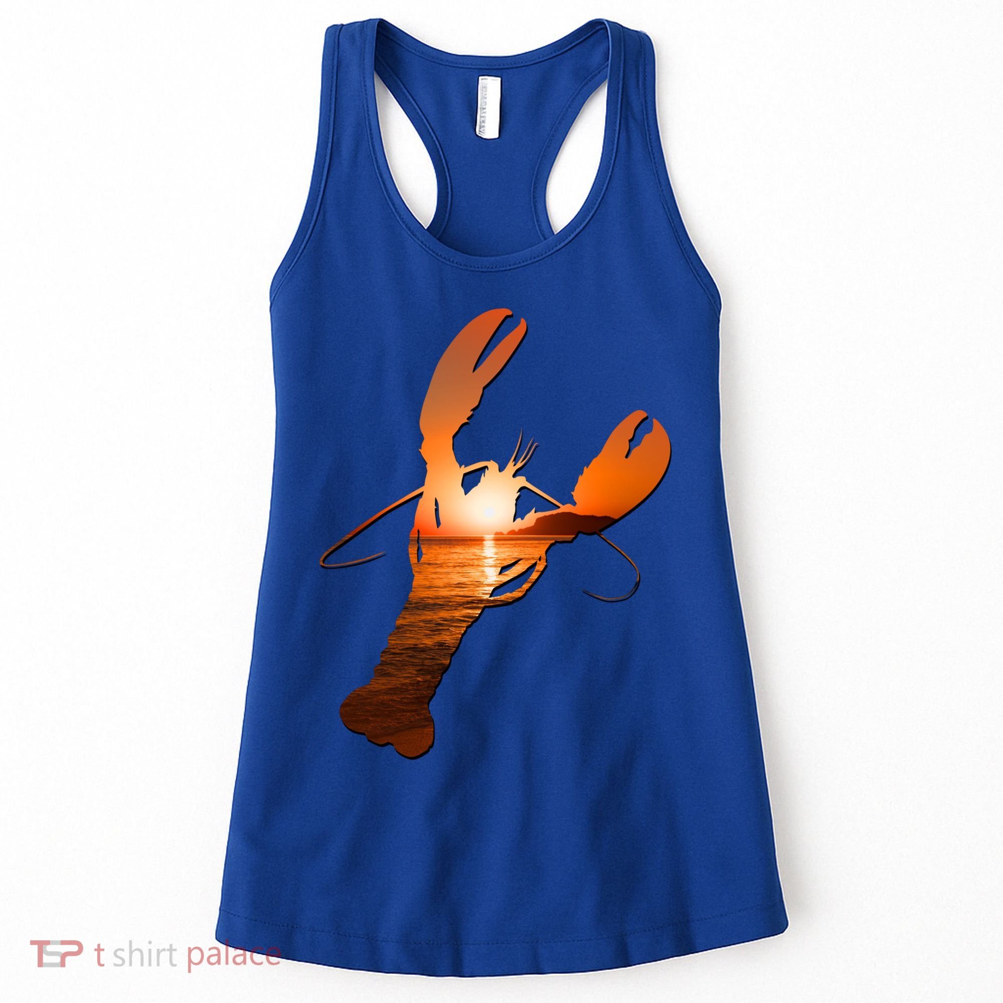 Lobster Lovers Silhouette Earth Day And Ocean Week Meaningful Gift Women's Tank Top