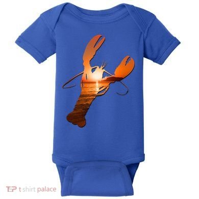 Lobster Lovers Silhouette Earth Day And Ocean Week Meaningful Gift Baby Bodysuit
